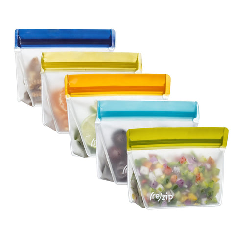 (re)zip 1 cup Stand-Up Reusable Storage Bags (5-pack)