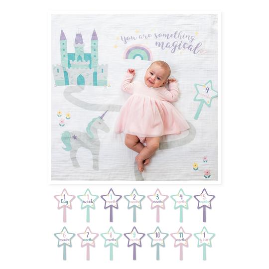 Lulujo Baby's First Year Blanket & Card Set