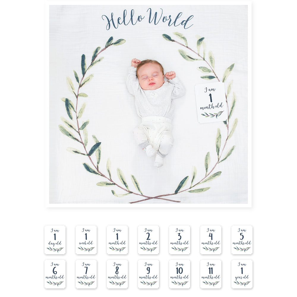 Lulujo Baby s First Year Blanket Card Set Bear Bums Lulujo baby s first year blanket card set bear bums