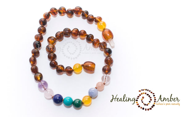 Caramel Amber & Gemstone Medley