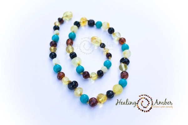 Multi Amber & Turquoise Gemstone
