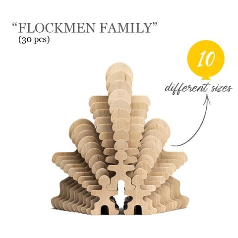 Flockmen Wooden Toys Family Set (30 pcs)