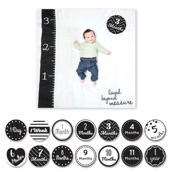 Lulujo Baby's First Year Blanket & Card Set