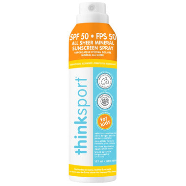 ThinkSport Kids Clear Zinc Sunscreen Spray SPF 50